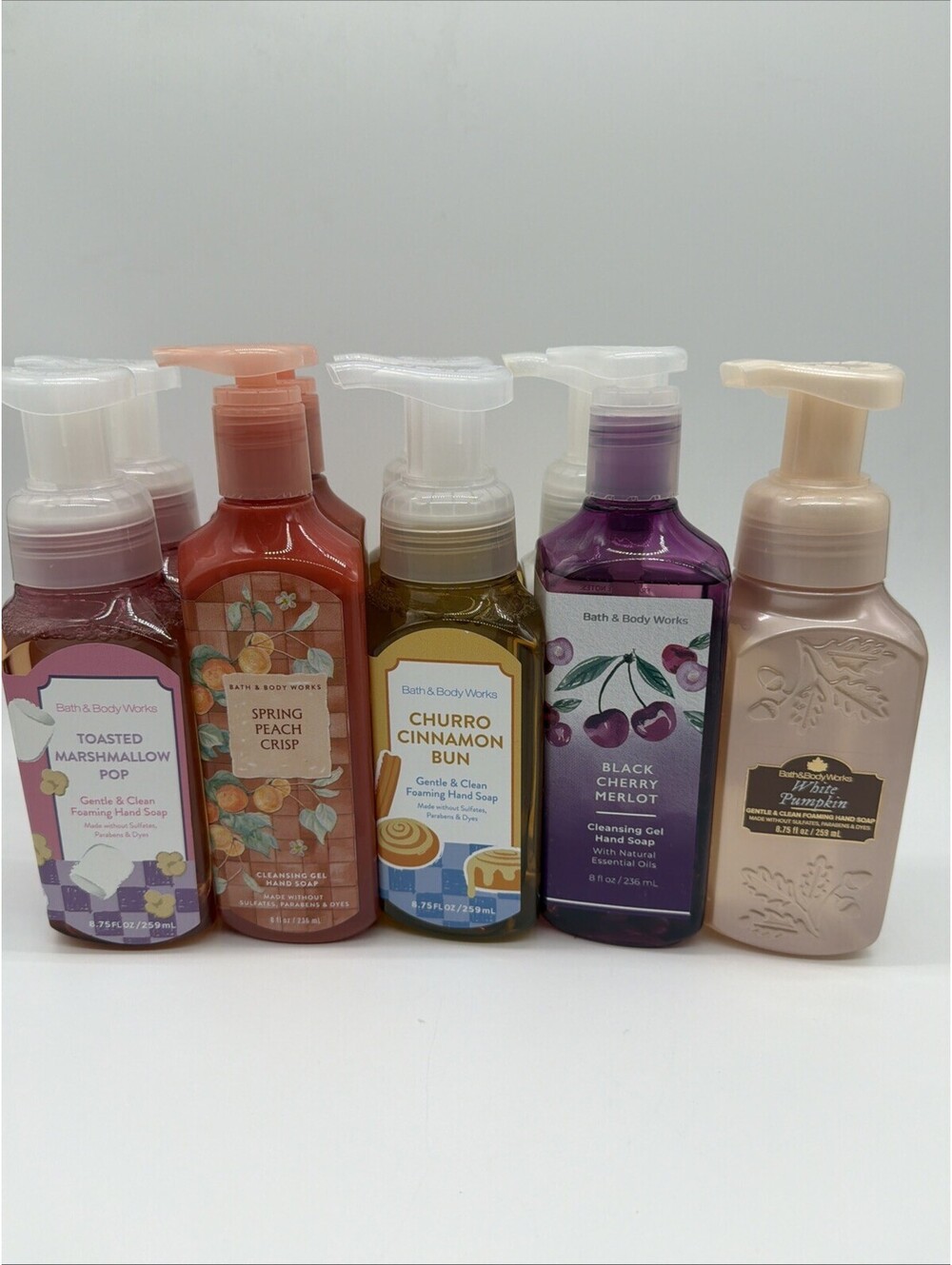 9 Brand New Bath & Body Works Gentle & Clean Hand Soap Mixed Lot